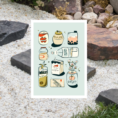 Supermarket Drinks Art Print