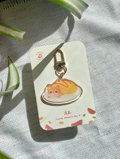 Shiba Inu Omurice Acrylic Keychain
