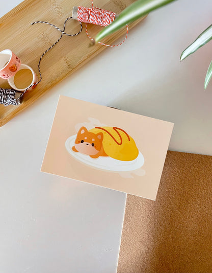 Shiba Inu Omurice Art Print