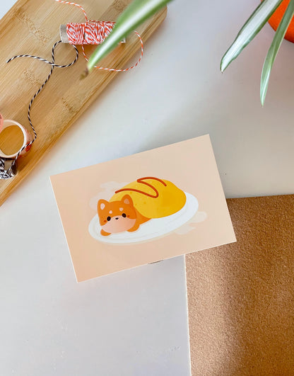 Shiba Inu Omurice Art Print